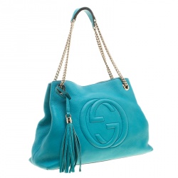 مملوكة مسبقًا حقيبة يد غوتشي متوسطة جلد وردي لامع متوسطة