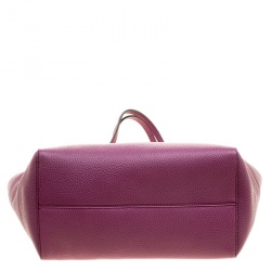 Pre Owned Gucci Pink Leather Small Swing Tote