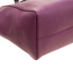 Pre Owned Gucci Pink Leather Small Swing Tote