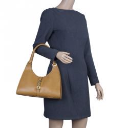 Pre Owned حقيبة يد غوتشي باردوت بوفير جلد برونزي