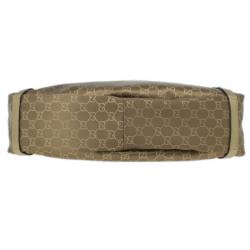 مملوكة مسبقًا Gucci Gold Metallic GG Crystal Abbey Tote