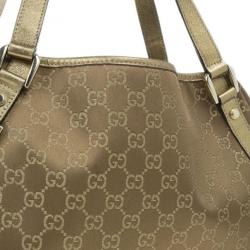 مملوكة مسبقًا Gucci Gold Metallic GG Crystal Abbey Tote