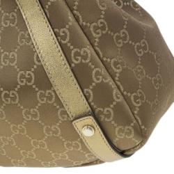 مملوكة مسبقًا Gucci Gold Metallic GG Crystal Abbey Tote