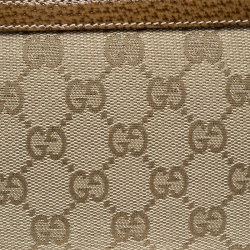 مملوكة مسبقًا حقيبة إكسسوارات صغيرة غوتشي بامبو كانفاس GG جملية/ بيج