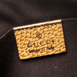 مملوكة مسبقًا حقيبة إكسسوارات صغيرة غوتشي بامبو كانفاس GG جملية/ بيج