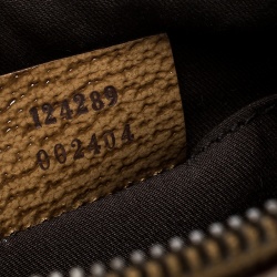 مملوكة مسبقًا حقيبة إكسسوارات صغيرة غوتشي بامبو كانفاس GG جملية/ بيج