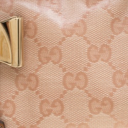 مملوكة مسبقًا Gucci Pink/Brown GG Crystal Canvas Small Duchessa Boston Bag