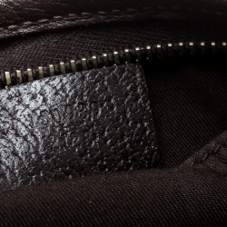 Pre Owned حقيبة كتف غوتشي أبي صغيرة كانفاس GG بنية/ بيج