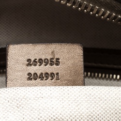 Pre Owned Gucci Beige/Bronze Metallic GG Canvas Heart Bit Top Handle Bag
