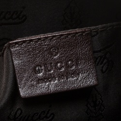 Pre Owned Gucci Beige/Ebony GG Crystal Canvas Small Duchessa Boston Bag