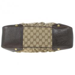 مملوكة مسبقًا Gucci Beige Monogram GG Jockey Hobo