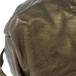 Pre Owned Gucci Gold Leather Large Hysteria Tote