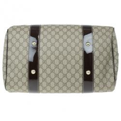 Pre Owned Gucci Monogram Guccissima Leather Large Boston Bag