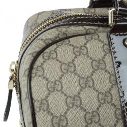 Pre Owned Gucci Monogram Guccissima Leather Large Boston Bag