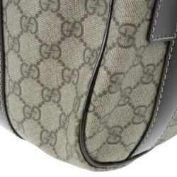 Pre Owned Gucci Monogram Guccissima Leather Large Boston Bag