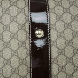 Pre Owned Gucci Monogram Guccissima Leather Large Boston Bag