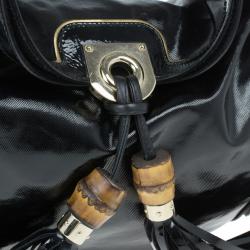 مملوكة مسبقًا Gucci Black Patent Leather Indy Hobo