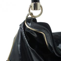 مملوكة مسبقًا Gucci Black Patent Leather Indy Hobo