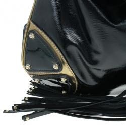مملوكة مسبقًا Gucci Black Patent Leather Indy Hobo