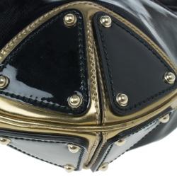 مملوكة مسبقًا Gucci Black Patent Leather Indy Hobo