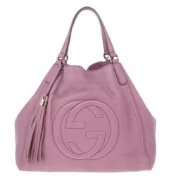 مملوكة مسبقًا Gucci Parma Pink Leather Soho Bag