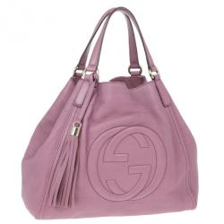 مملوكة مسبقًا Gucci Parma Pink Leather Soho Bag