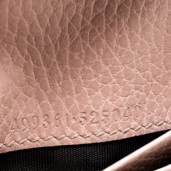 Gucci Blush Pink Leather Butterfly Emmbellished Card Case