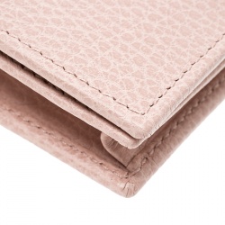 Gucci Blush Pink Leather Butterfly Emmbellished Card Case