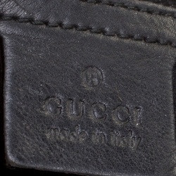 Pre Owned Gucci Black GG Canvas Medium Babouska Indy Top Handle Bag