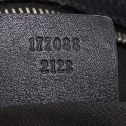 Pre Owned Gucci Black GG Canvas Medium Babouska Indy Top Handle Bag
