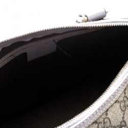 Pre Owned Gucci Beige/Lilac GG Supreme Canvas and Leather Small Joy Boston Bag