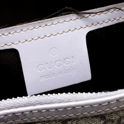 Pre Owned Gucci Beige/Lilac GG Supreme Canvas and Leather Small Joy Boston Bag