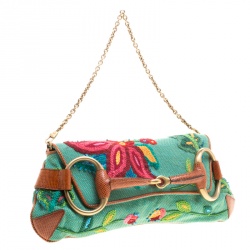 مملوكة مسبقًا حقيبة كلتش غوتشي سلسلة هورسبيت توم فورد إصدار محدود قماش متعدد الألوان