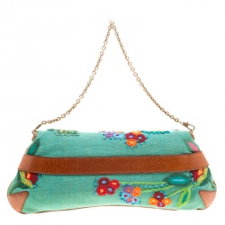 مملوكة مسبقًا حقيبة كلتش غوتشي سلسلة هورسبيت توم فورد إصدار محدود قماش متعدد الألوان