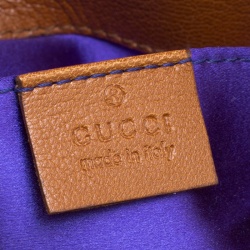 مملوكة مسبقًا Gucci Cognac Leather Limited Edition Tom Ford Snake Horsebit Web Chain Clutch