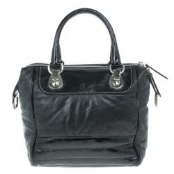 Pre Owned Gucci Black Snow Glam Small Boston Bag