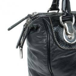 Pre Owned Gucci Black Snow Glam Small Boston Bag