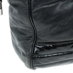 Pre Owned Gucci Black Snow Glam Small Boston Bag