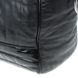 Pre Owned Gucci Black Snow Glam Small Boston Bag