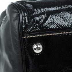 Pre Owned Gucci Black Snow Glam Small Boston Bag