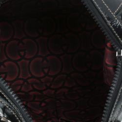 Pre Owned Gucci Black Snow Glam Small Boston Bag