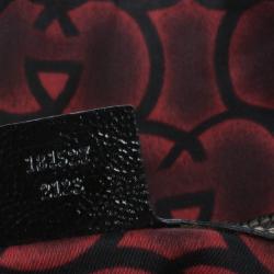 Pre Owned Gucci Black Snow Glam Small Boston Bag