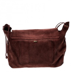 Pre Owned حقيبة كتف غوتشي هارت سويدي حمراء