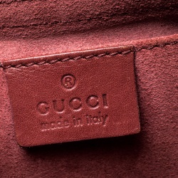 Pre Owned حقيبة كتف غوتشي هارت سويدي حمراء