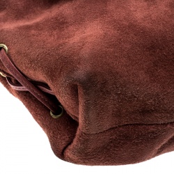 Pre Owned حقيبة كتف غوتشي هارت سويدي حمراء