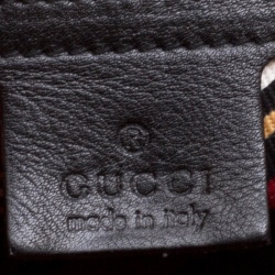 Pre Owned Gucci Black Leather Britt Messenger Bag