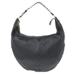 Pre Owned Gucci Black Guccissima Medium Hobo