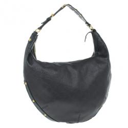 Pre Owned Gucci Black Guccissima Medium Hobo