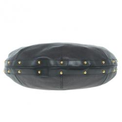 Pre Owned Gucci Black Guccissima Medium Hobo