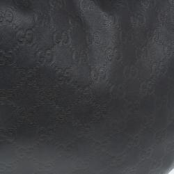Pre Owned Gucci Black Guccissima Medium Hobo